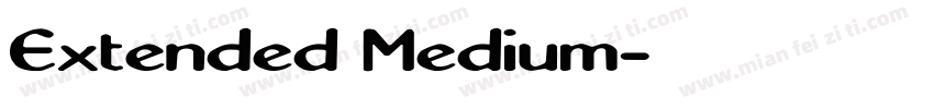 Extended Medium字体转换